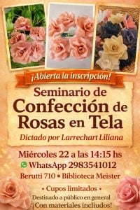 Nuevos talleres en la Biblioteca Meister: “confección de rosas en Tela” y “Arte para Adultos”