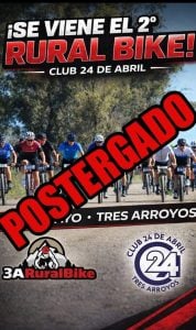 Se reprogramará el Rural Bike del Club 24 de Abril