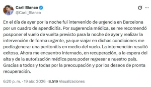 Operaron de urgencia al ministro bonaerense Carlos Bianco