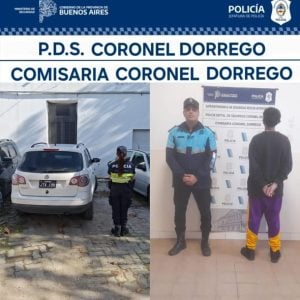 Persecución policial en Dorrego: Iba en un auto robado y fue detenido