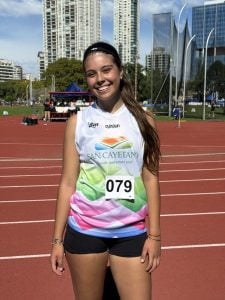 Paula Rizzi debutó en la máxima categoría del atletismo argentino