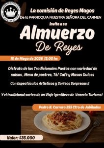 Primer tradicional “Almuerzo de Reyes” del año de la Parroquia del Carmen