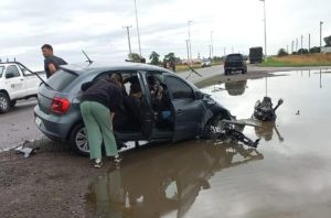 Impactante accidente rutero: Una mujer y dos menores trasladados al Hospital