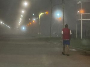 Noche y amanecer con mucha neblina en Tres Arroyos y la región