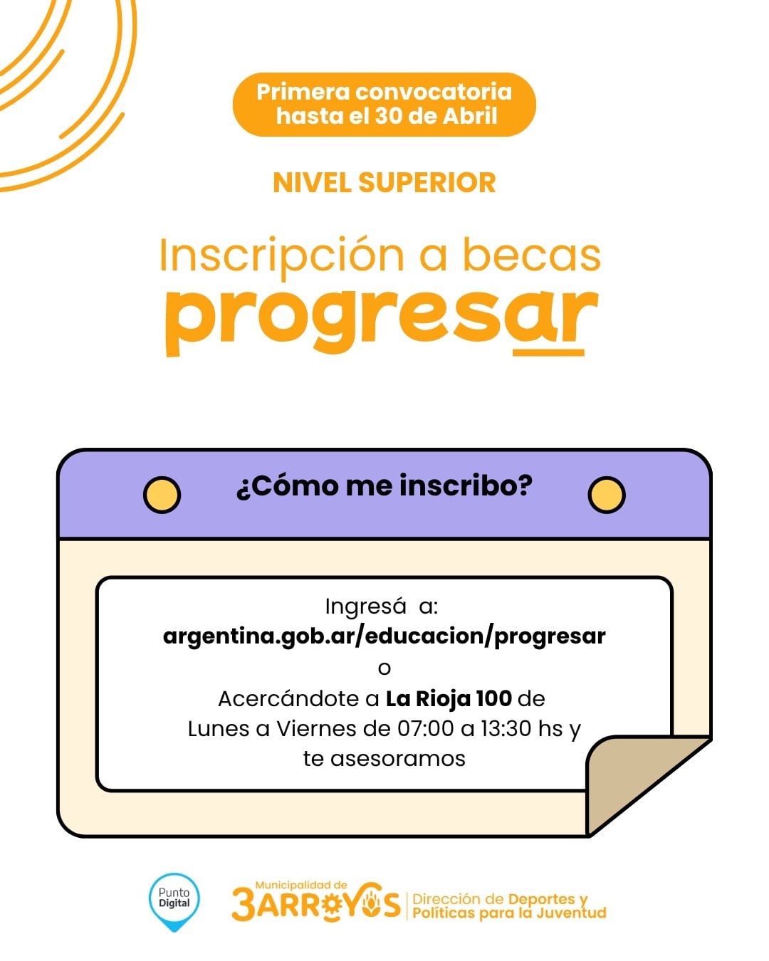 Inscripciones abiertas, para las Becas del Progresar superior