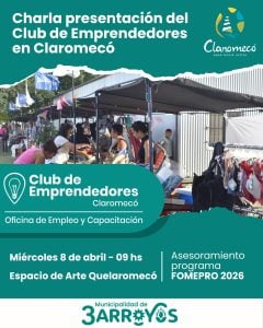 Claromecó, realizarán el Club de Emprendedores