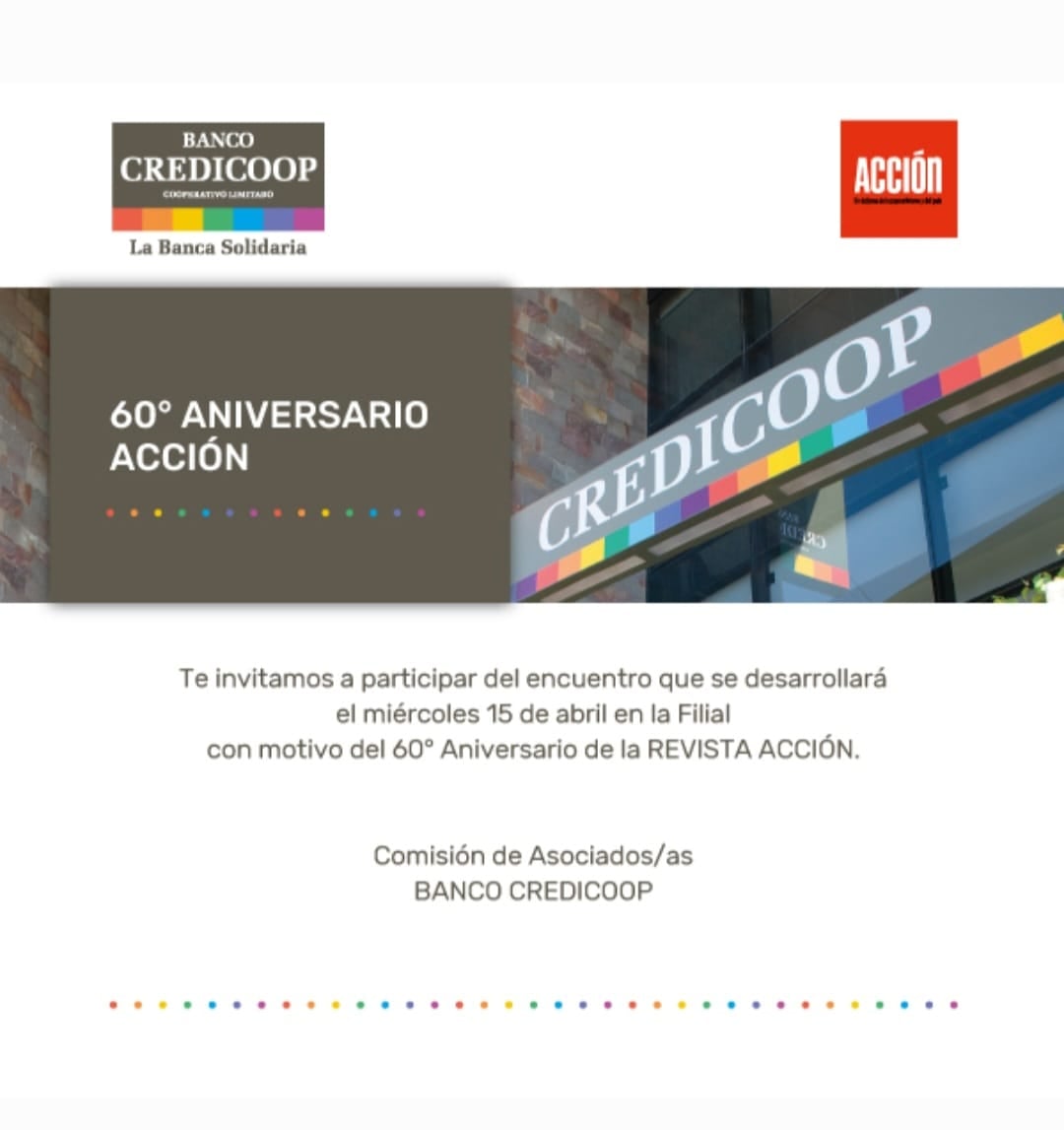 Encuentro en el Banco Credicoop por el 60° aniversario de Revista Acción