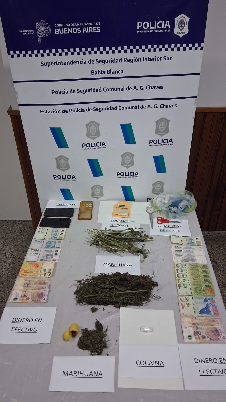 De La Garma: cuatro aprehendidos por tenencia de drogas en dos operativos