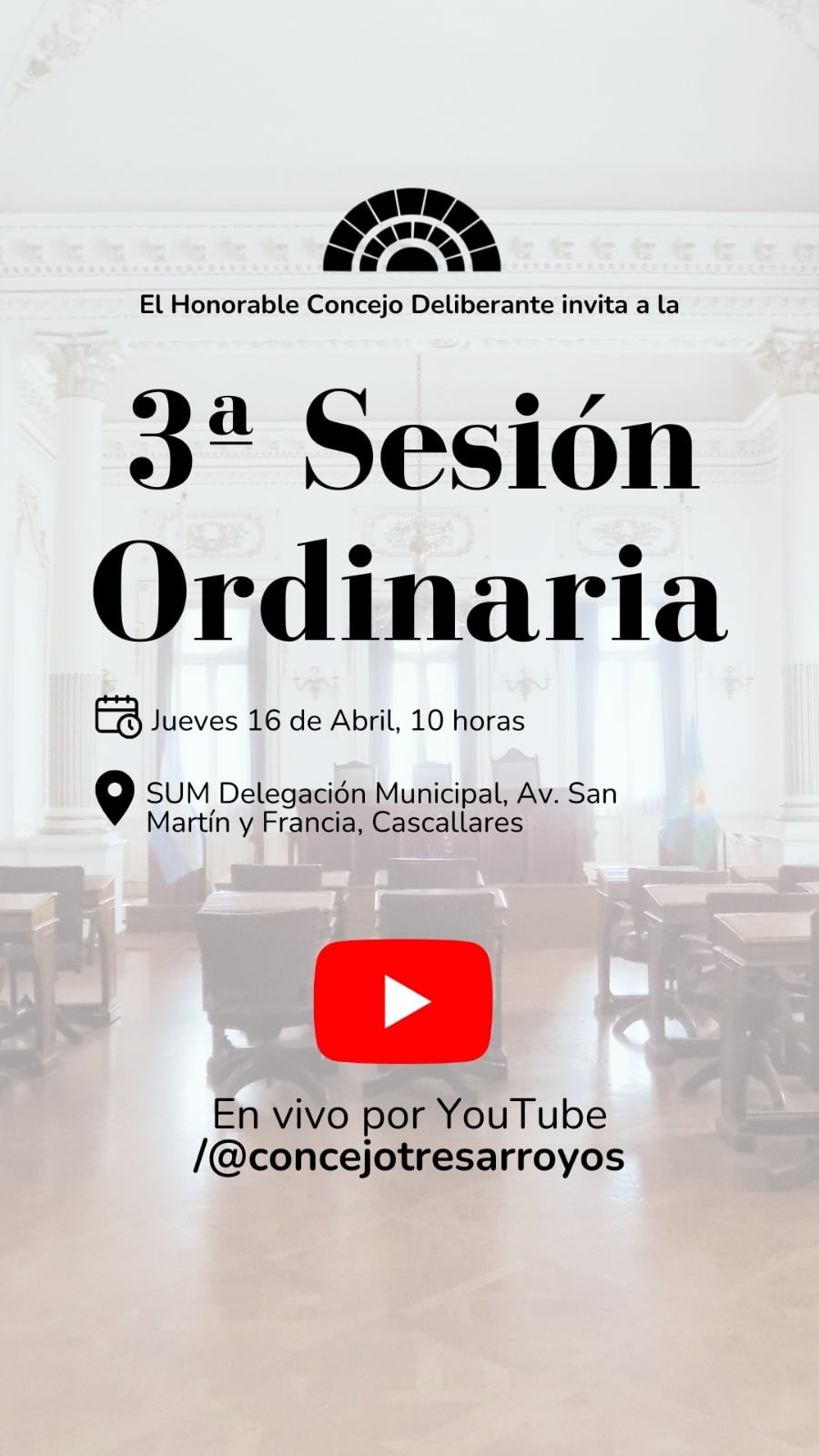 Este jueves, sesiona el Concejo Deliberante