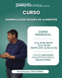 Inscripciones disponibles curso gratuito de Manipulación segura de Alimentos