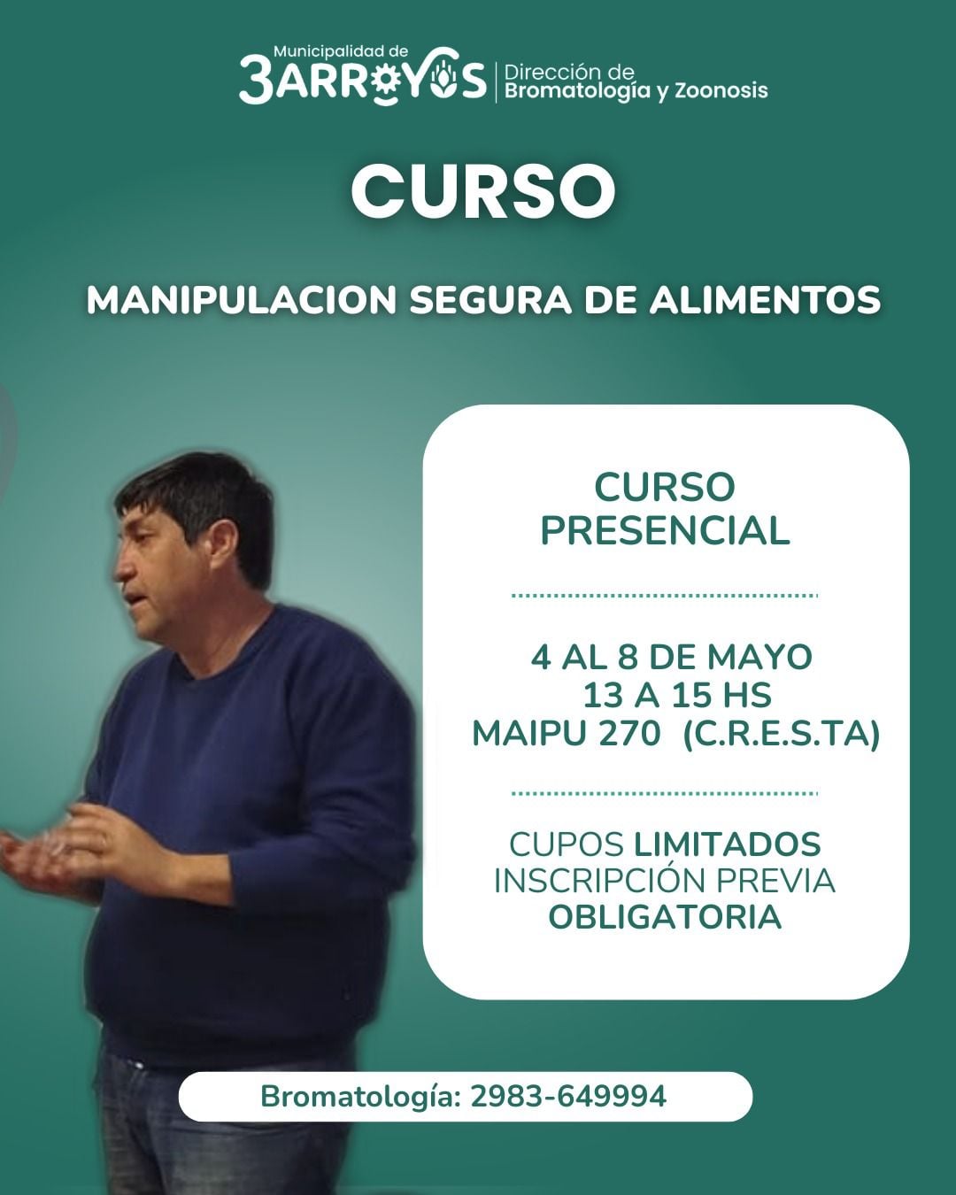 Inscripciones disponibles curso gratuito de Manipulación segura de Alimentos