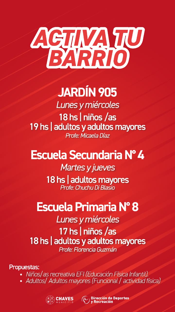 Chaves Municipio Programa “Activa tu Barrio”
