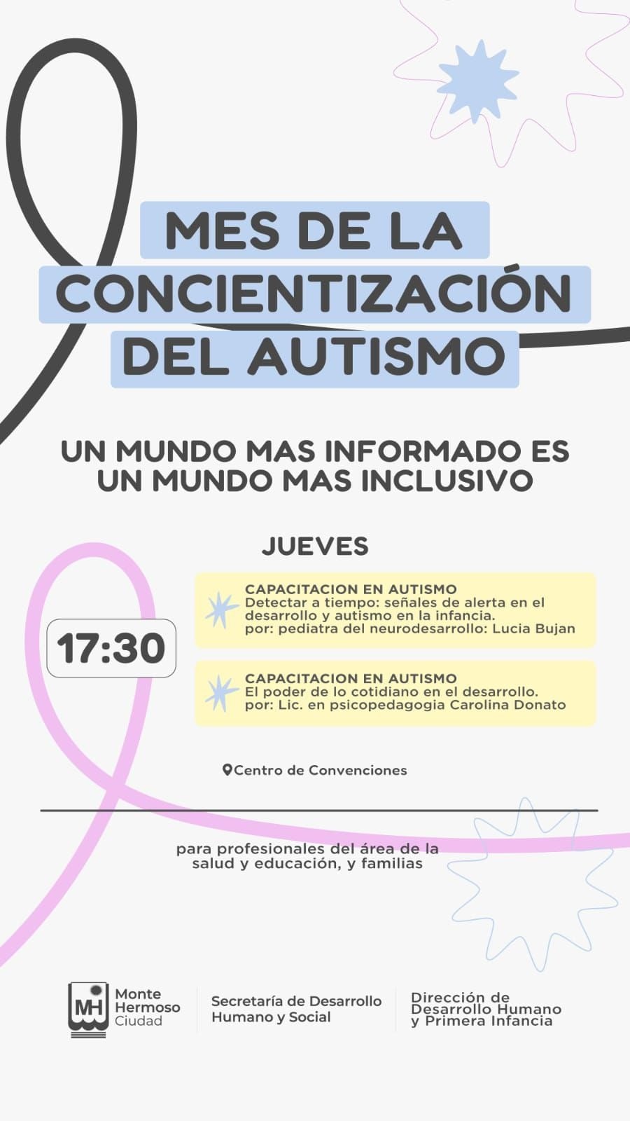 Monte Hermoso: Capacitación en el Mes de Concientización del Autismo