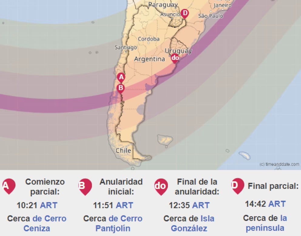 Tres Arroyos, una de las ciudades óptimas para ver el “anillo de fuego”