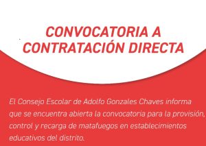 Consejo Escolar de Chaves convoca a contratación directa de mantenimiento de matafuegos