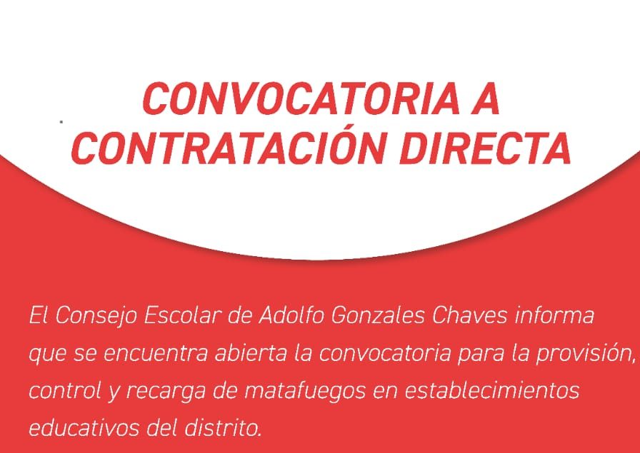 Consejo Escolar de Chaves convoca a contratación directa de mantenimiento de matafuegos
