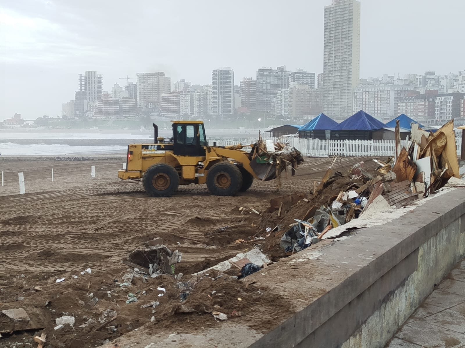 (videos) Violación a Ley de marcas: Destruyeron los puestos de “La Saladita de Bristol” de Mar del Plata