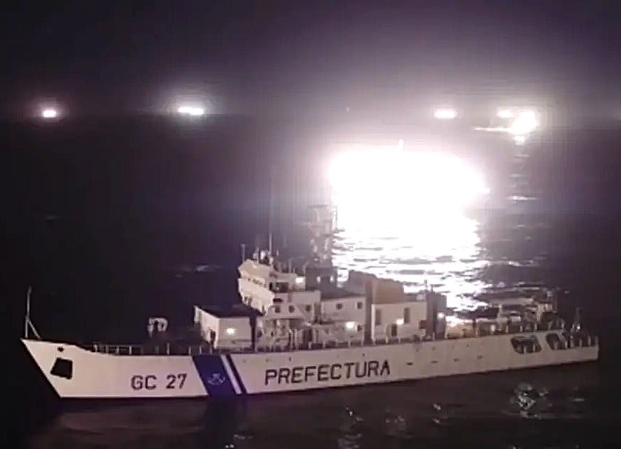 Prefectura detectó pesca ilegal de un barco portugués en aguas argentinas