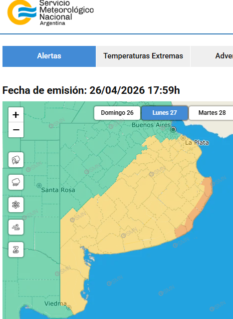 (audios)Continúa la alerta amarilla por viento para Tres Arroyos