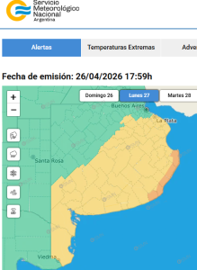 (audios)Continúa la alerta amarilla por viento para Tres Arroyos