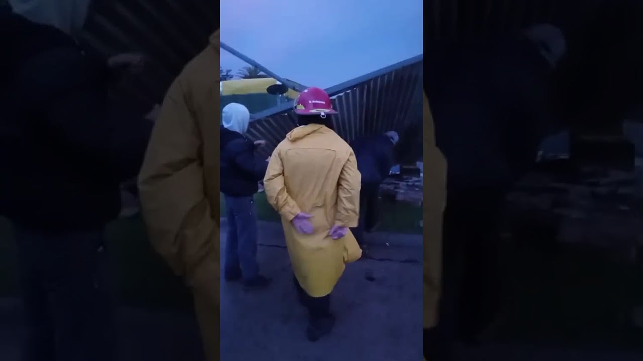 Viento: se voló un tinglado en Chacabuco al 1000