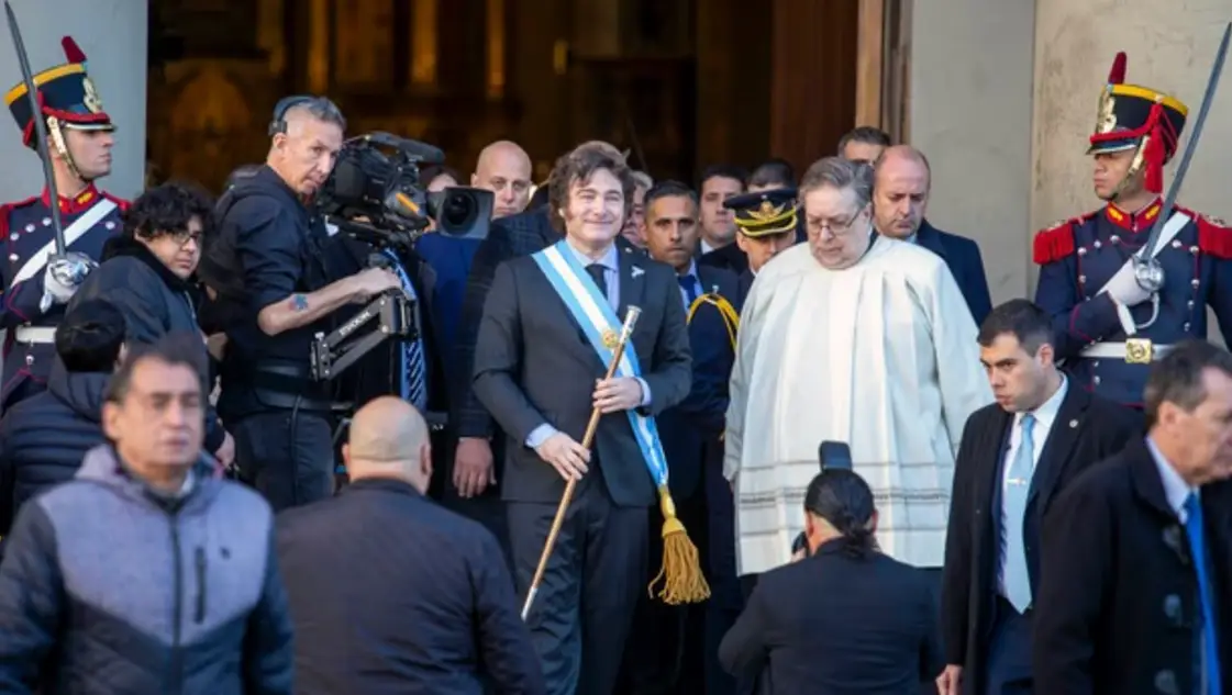 Javier Milei encabezó el Tedeum del 25 de mayo