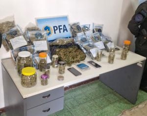 Seis kilos de marihuana secuestrada y dos presos en procedimiento de la Policía Federal en Necochea