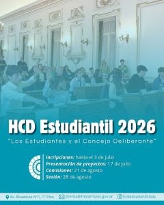 Abierta las inscripciones para “Los Estudiantes y el Concejo Deliberante”