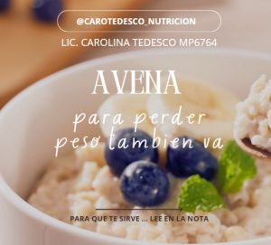 ¿Puedo usar avena, aunque quiera perder peso?