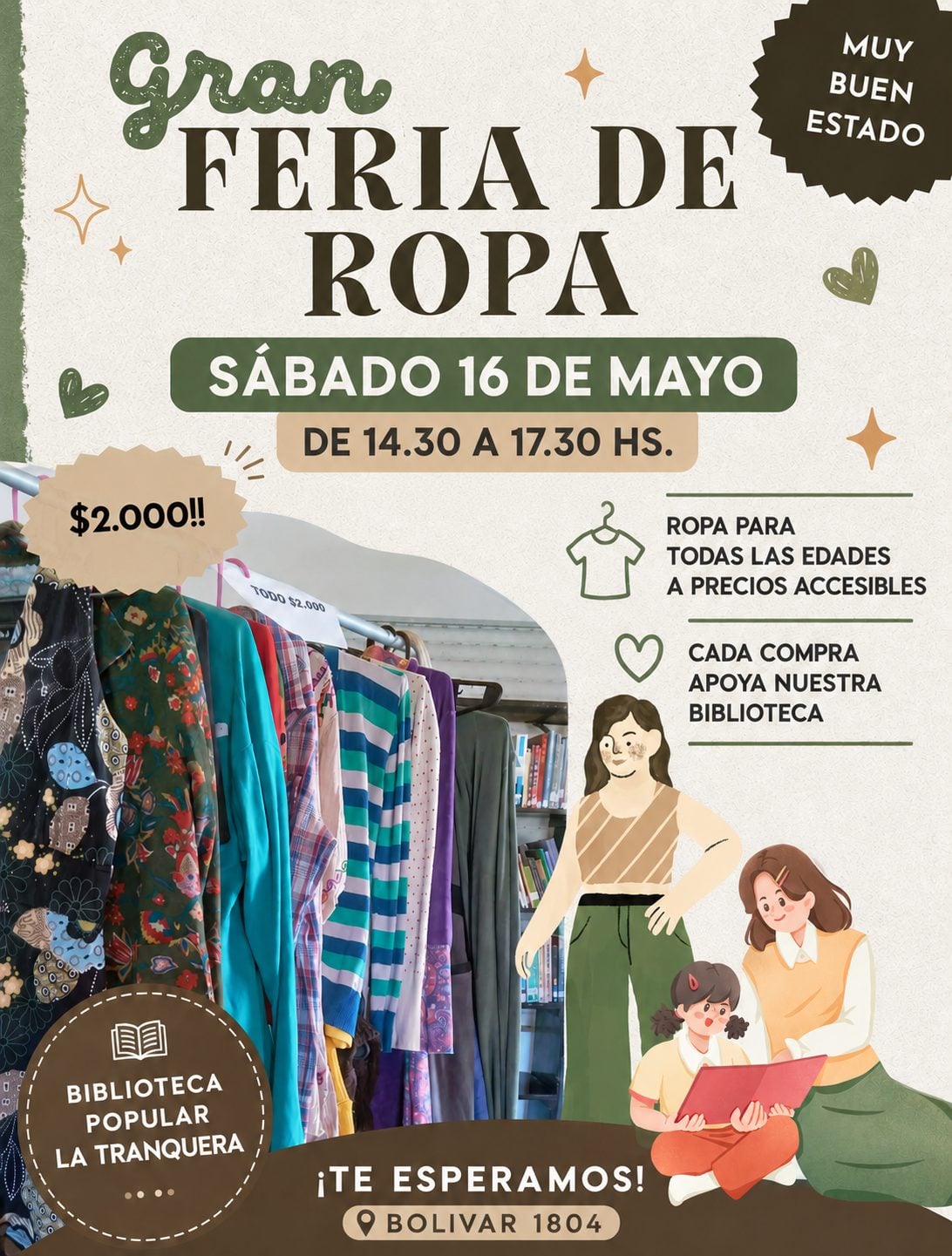 Feria de ropa en La Tranquera