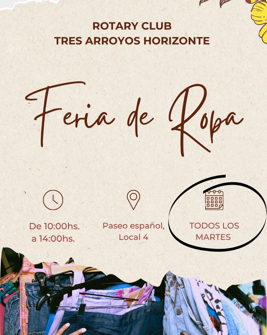 Rotary Tres Arroyos Horizonte nueva Feria de Ropa