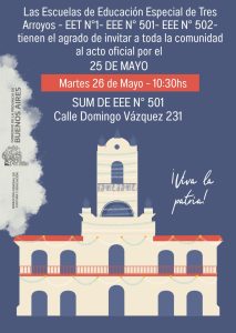 Educación: Convocatoria al Acto Oficial por la Revolución de Mayo