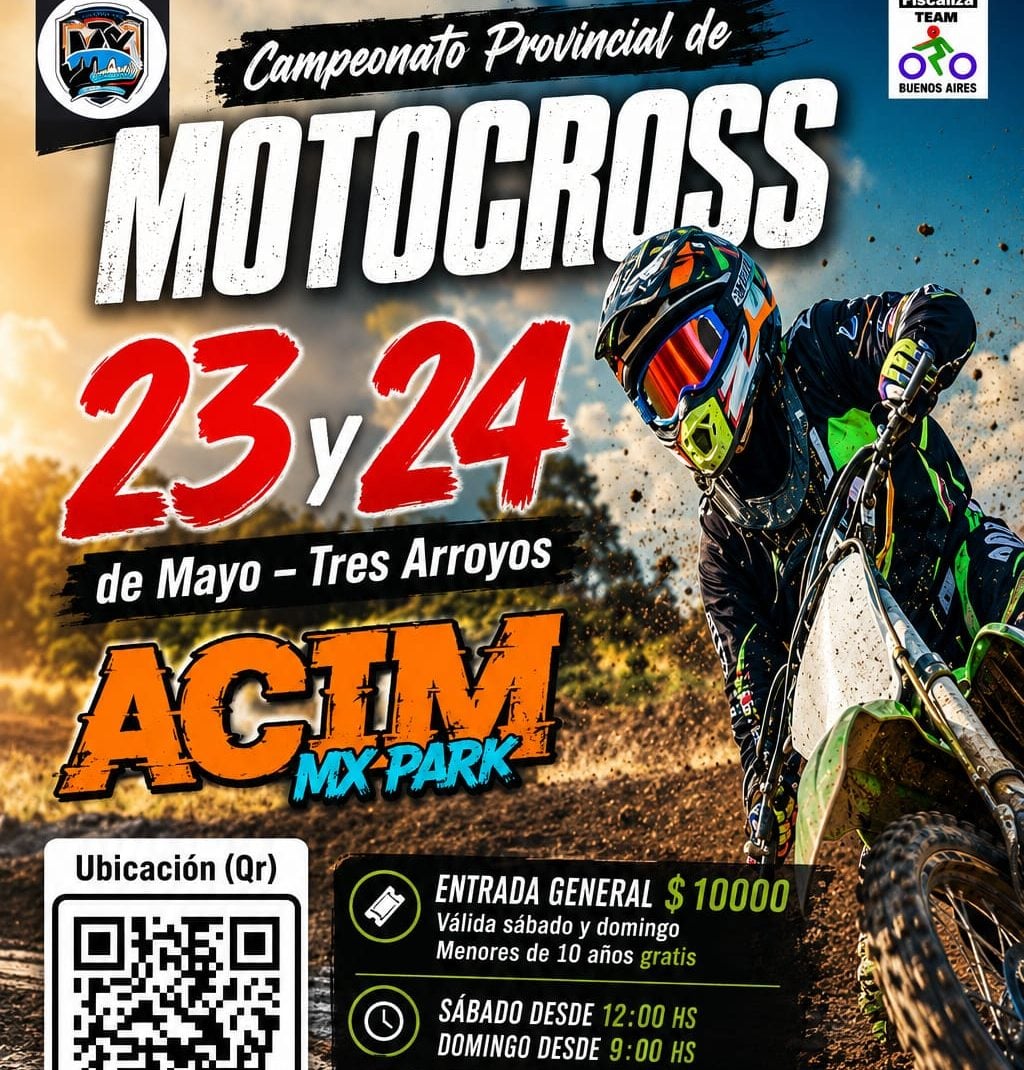 Llega a Tres Arroyos el Campeonato Provincial de Motocross