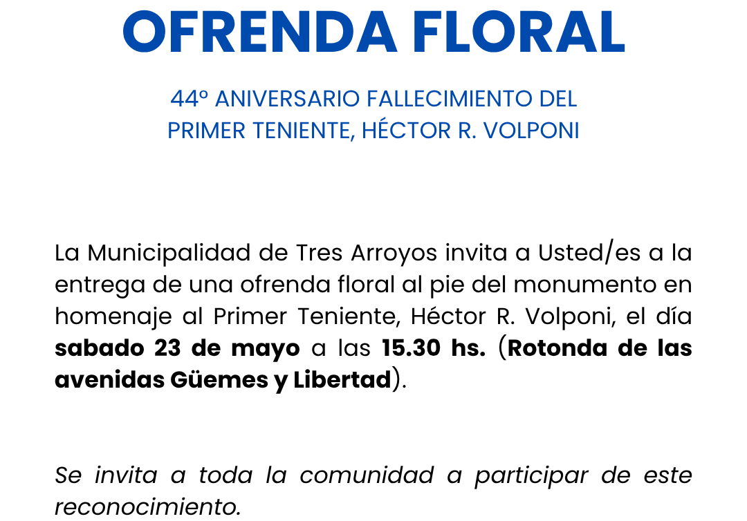 Homenaje a Volponi a 44 años de su fallecimiento