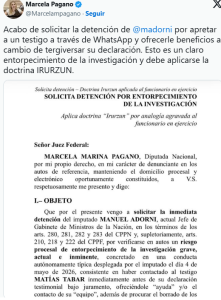 La diputada Pagano solicitó la detención de Manuel Adorni
