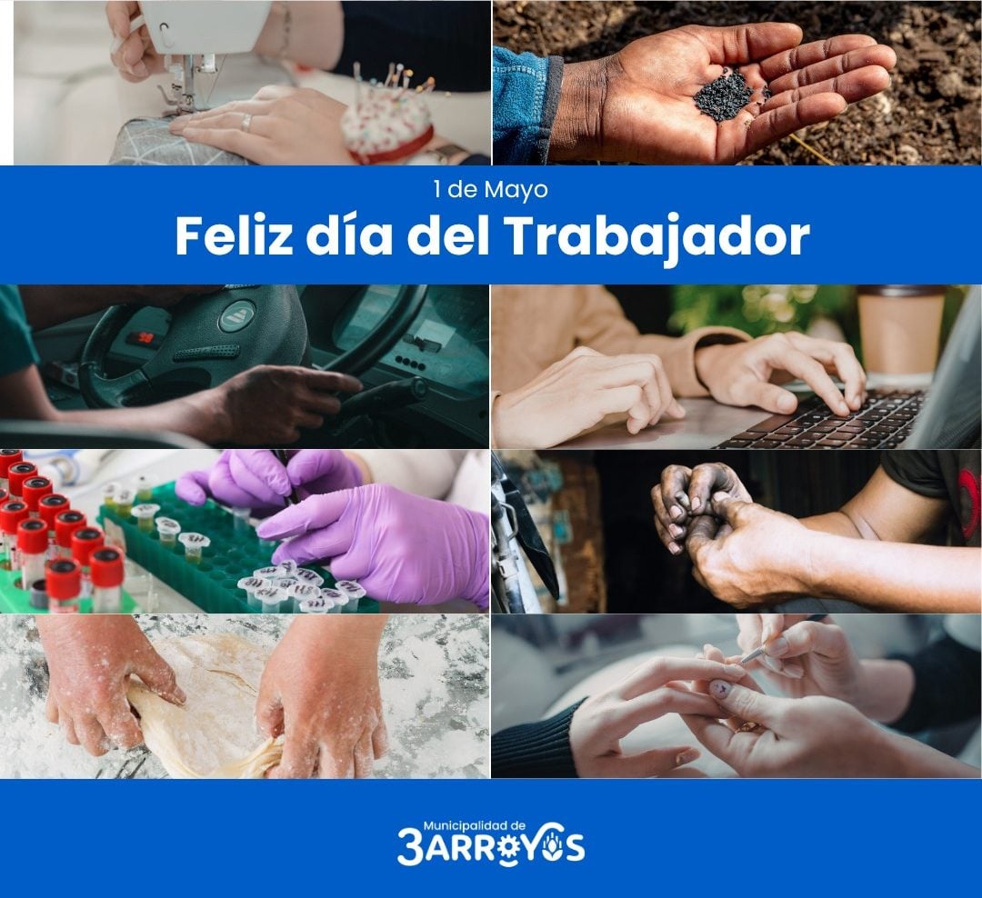 La Municipalidad de Tres Arroyos y Pablo Garate saludan a los trabajadores