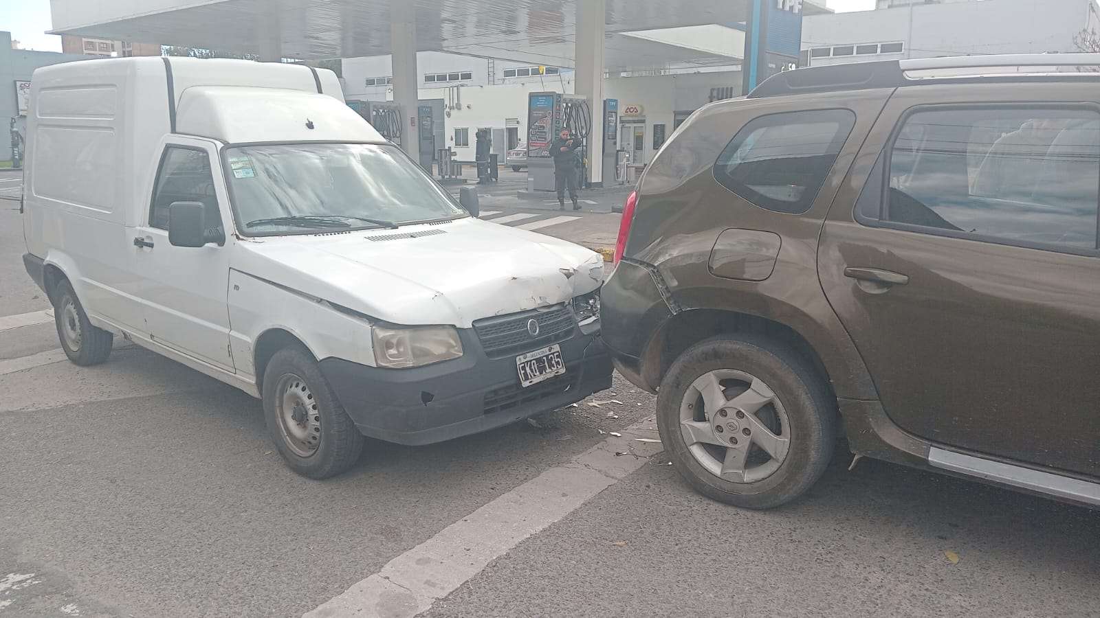 Triple choque en pleno centro