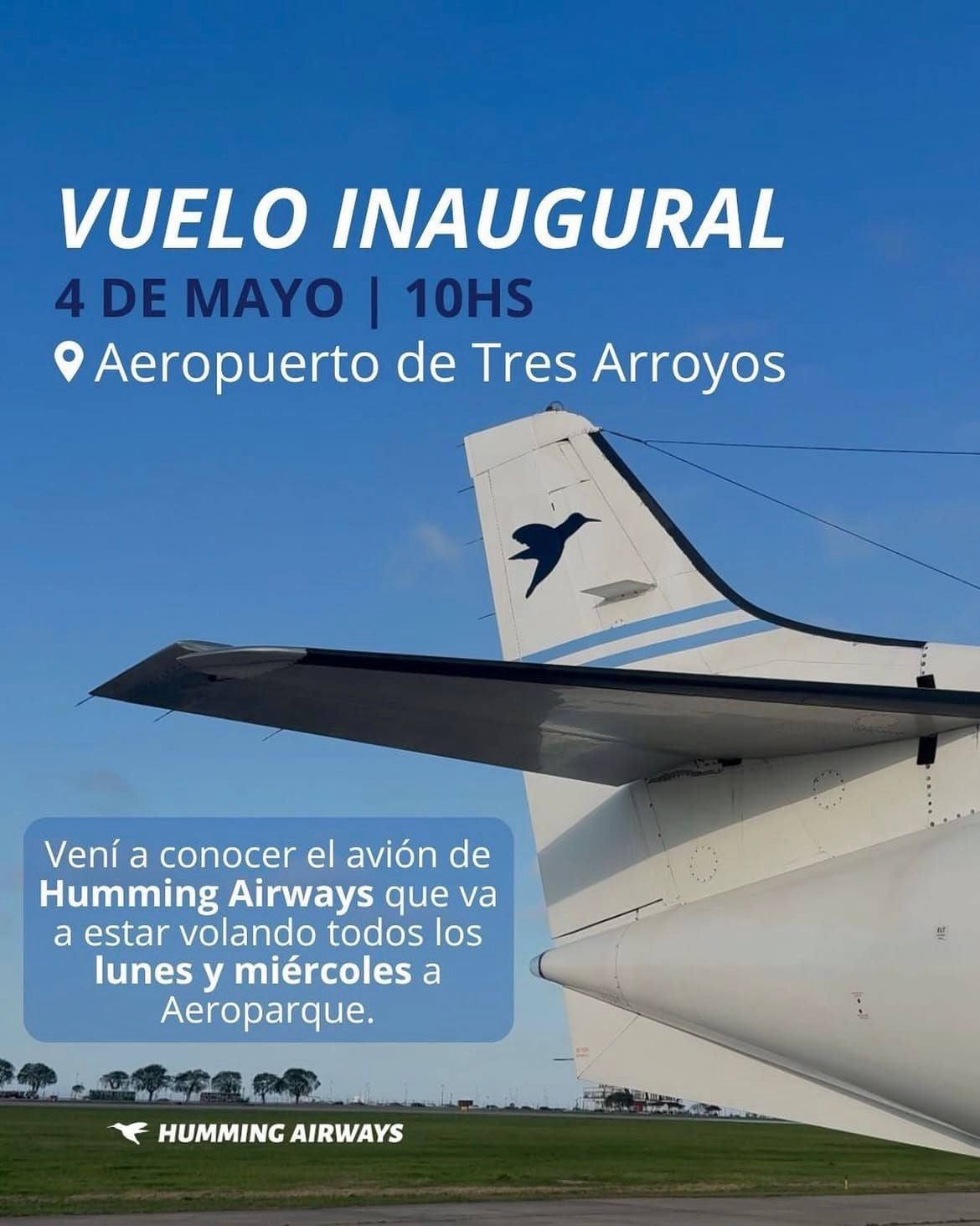 Llegó el día: Humming Airways hace el vuelo inaugural al Aeropuerto Jorge Newbery