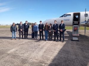 (audio-videos) Emotivo acto inaugural para recibir el arribo del primer vuelo de Humming Airways