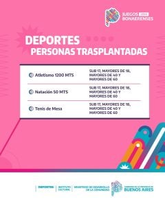 Últimos días para inscribirse a los Juegos Bonaerenses