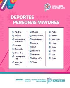 Últimos días para inscribirse a los Juegos Bonaerenses