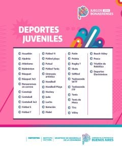 Últimos días para inscribirse a los Juegos Bonaerenses