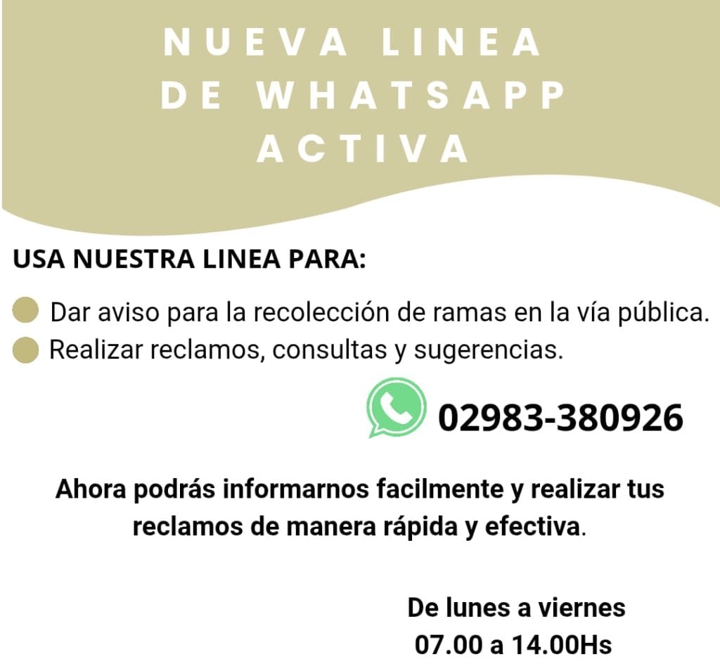Claromecó habilita WhatsApp para comunicación de vecinos