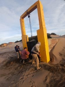 (video)Reta: el mar se “comió” el túnel submedanal