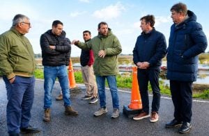 Gargaglione: “Aportamos hormigón para la alcantarilla de Ruta 228”