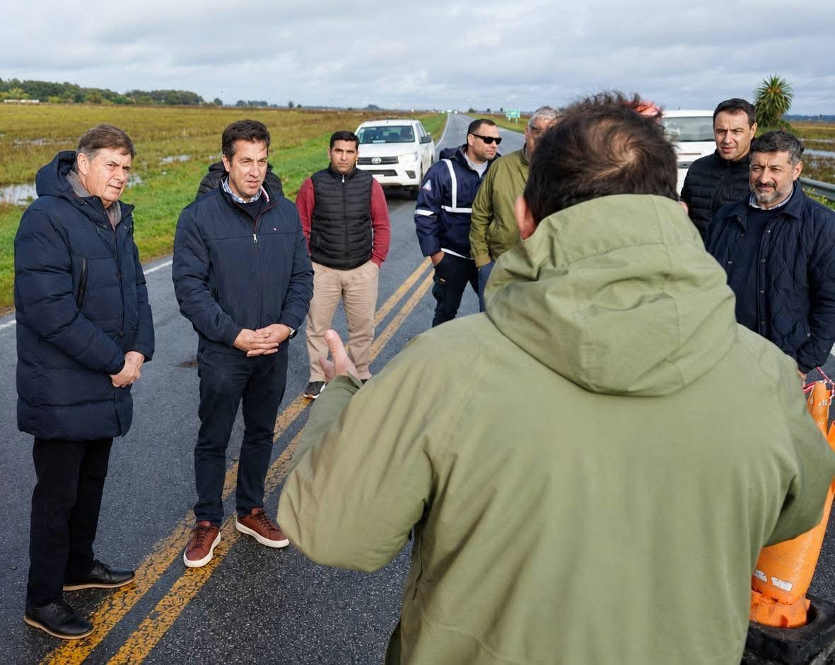 Gargaglione: “Aportamos hormigón para la alcantarilla de Ruta 228”