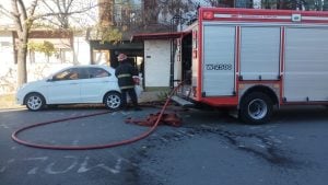 Incendio en pleno centro (video)