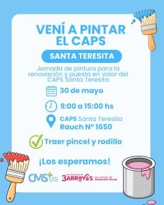 Jornada Comunitaria en el Santa Teresita: súmate a pintar el CAPS