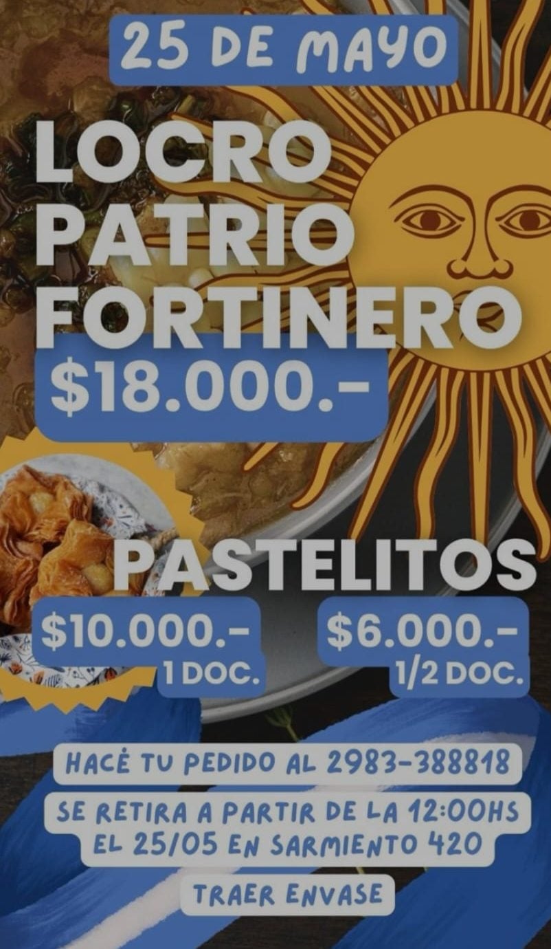 Locro Patrio del CAS Fortín Machado este lunes