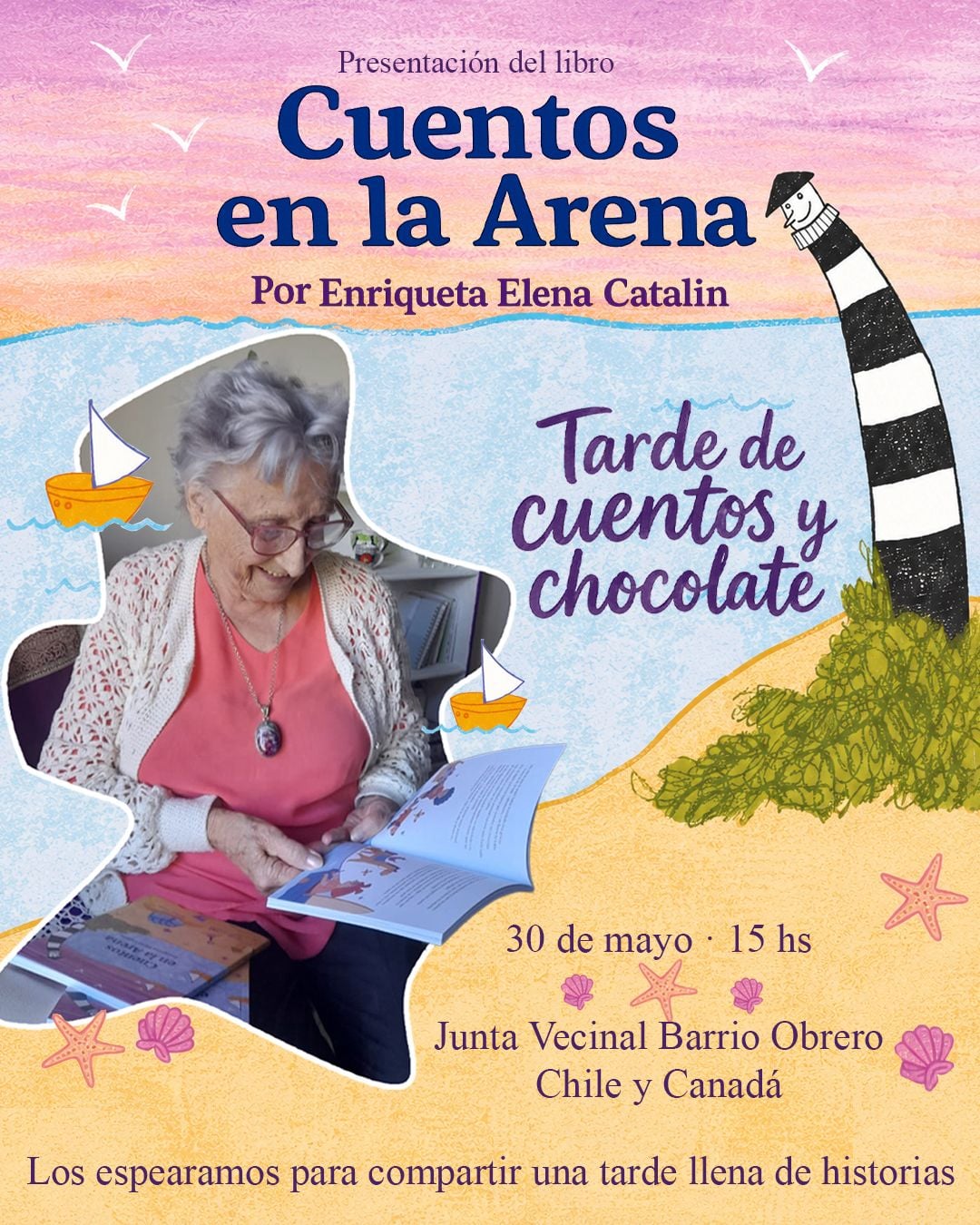 (audio) La escritora Enriqueta Catalín presenta este sábado su nuevo libro “Cuentos en la arena”
